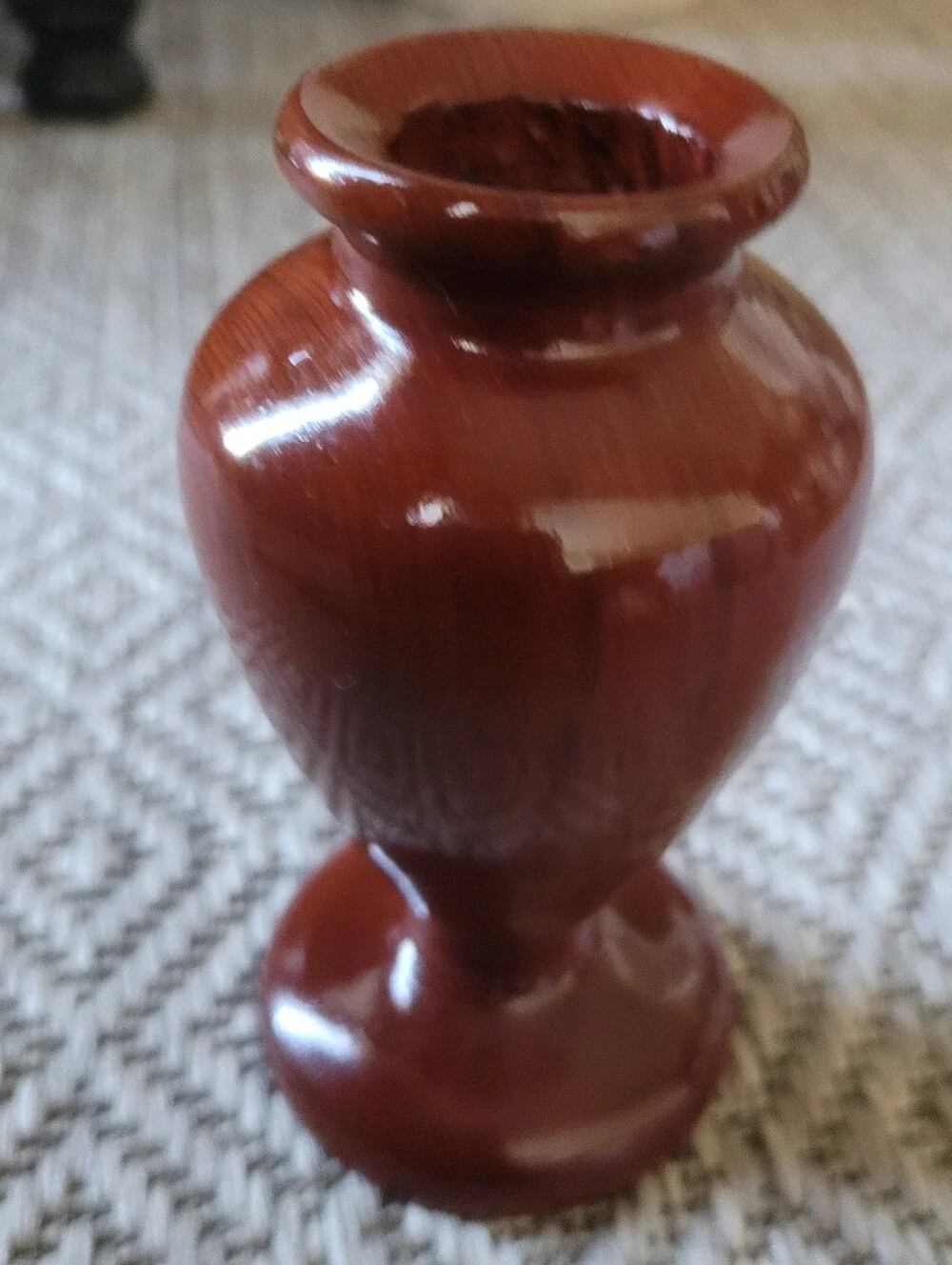 Vintage Spanish Hand-Turned Wood Bud Vase – Artesanía de Guipúzcoa Basque Art